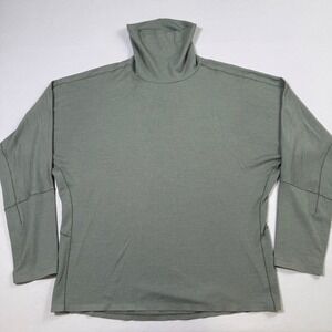 Lululemon Lab Moraine Turtleneck Womens Medium Green Performance Merino Blend